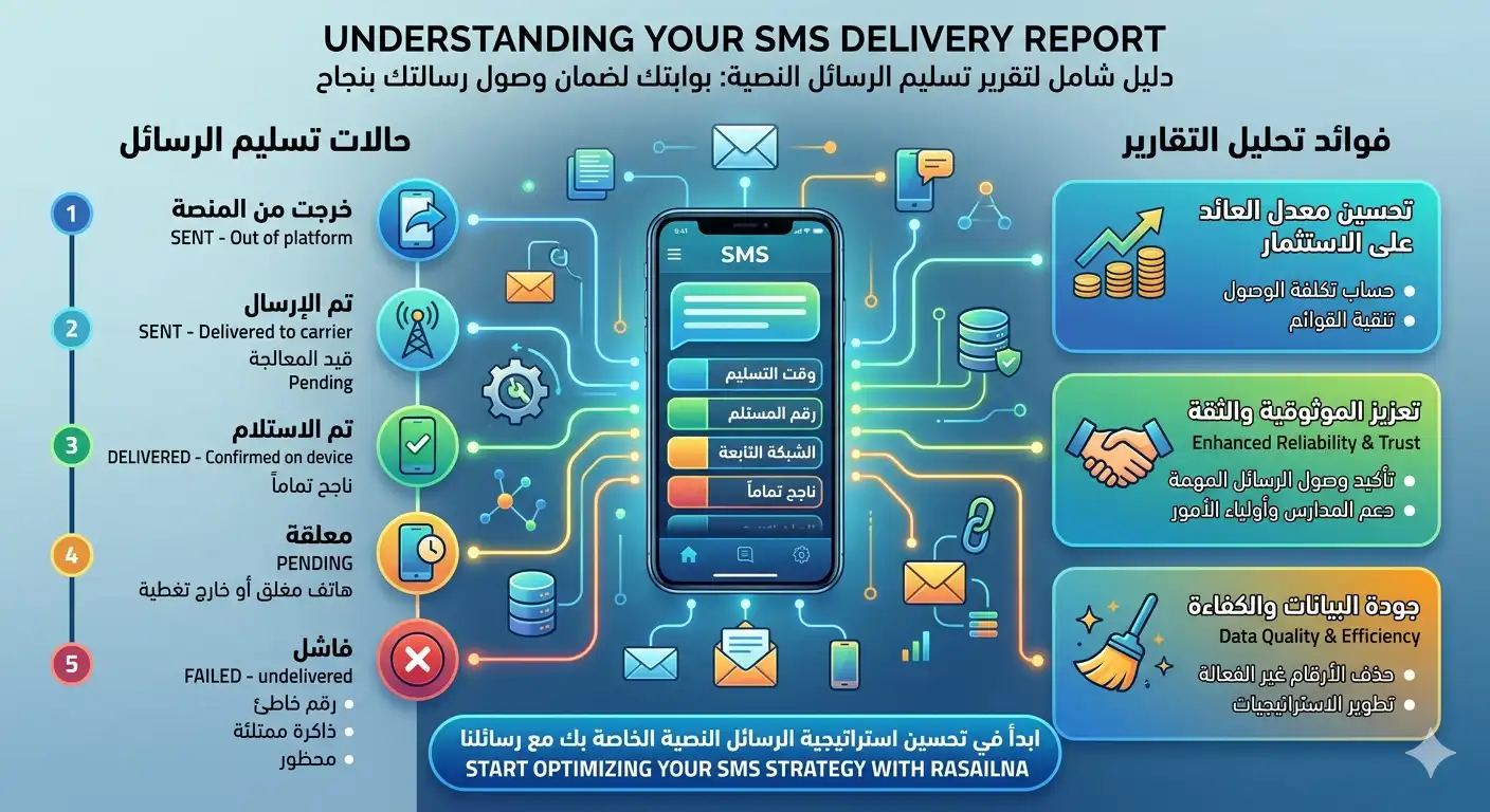 تقرير تسليم الرسائل النصية