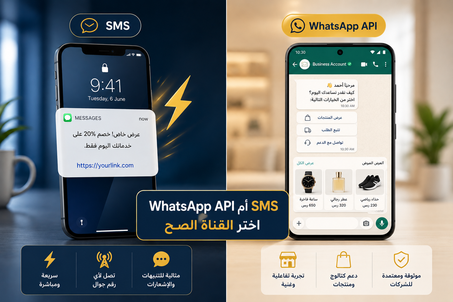WhatsApp API أم SMS؟ 