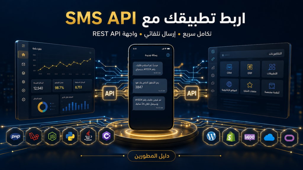 دليل المطورين لربط الأنظمة مع SMS API باستخدام REST API 1 SMS API