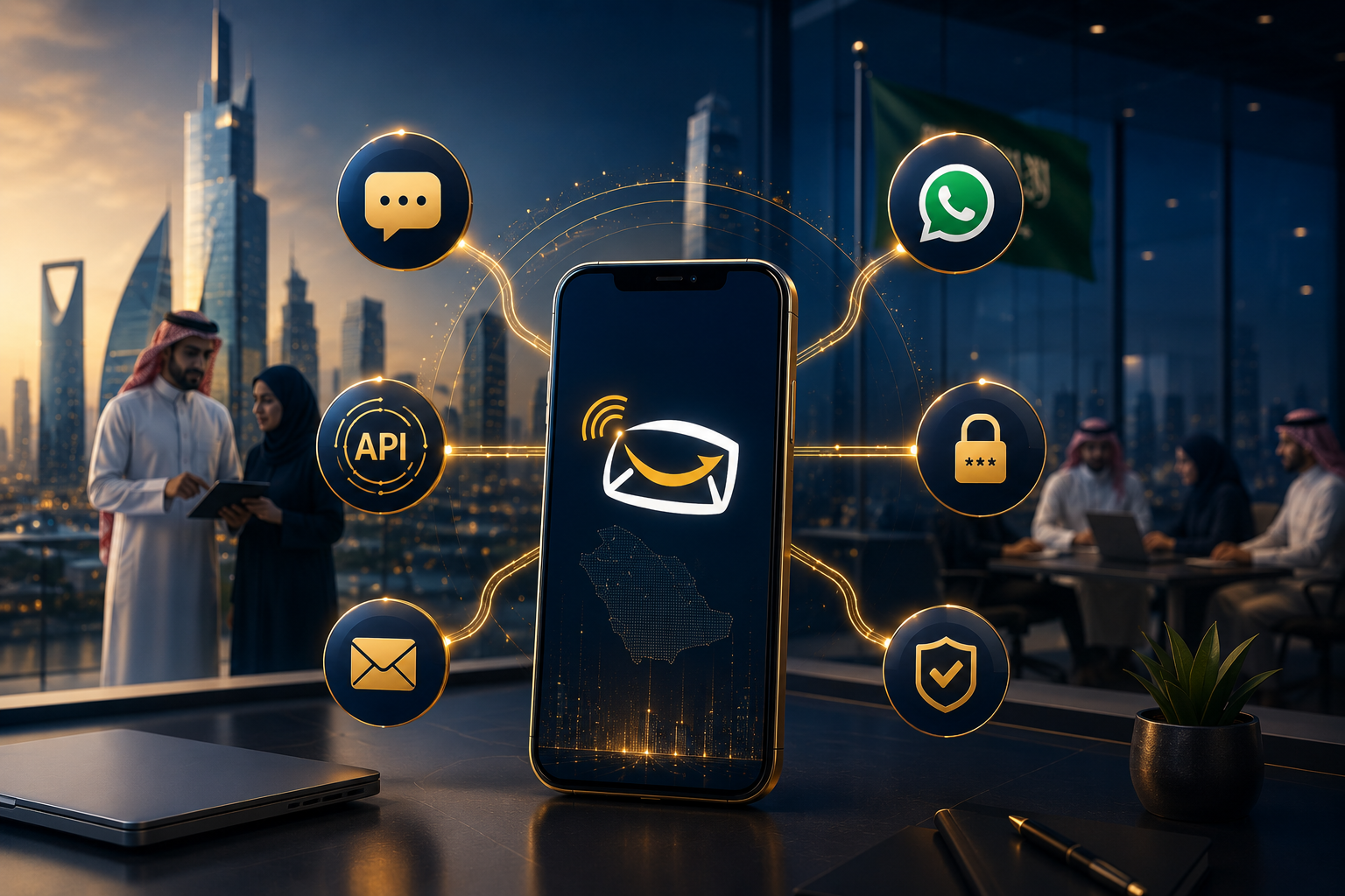 حلول تواصل متكاملة تساعد أعمالك على الوصول إلى عملائك بفعالية 1 خدمات OurSMS للشركات
